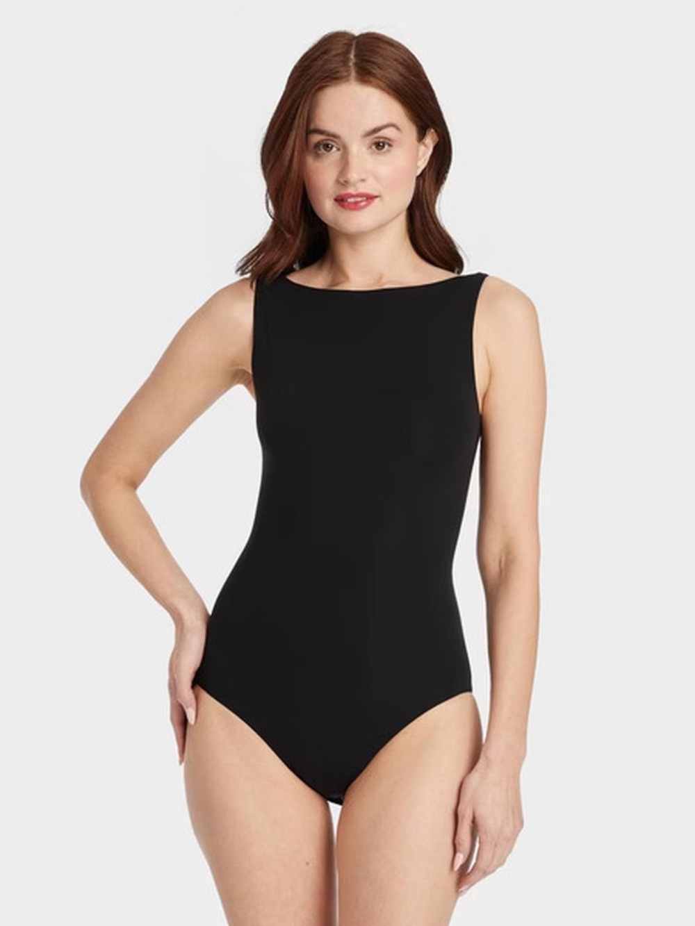 Auden Luxury Collection Boat Neck Bodysuit Size S